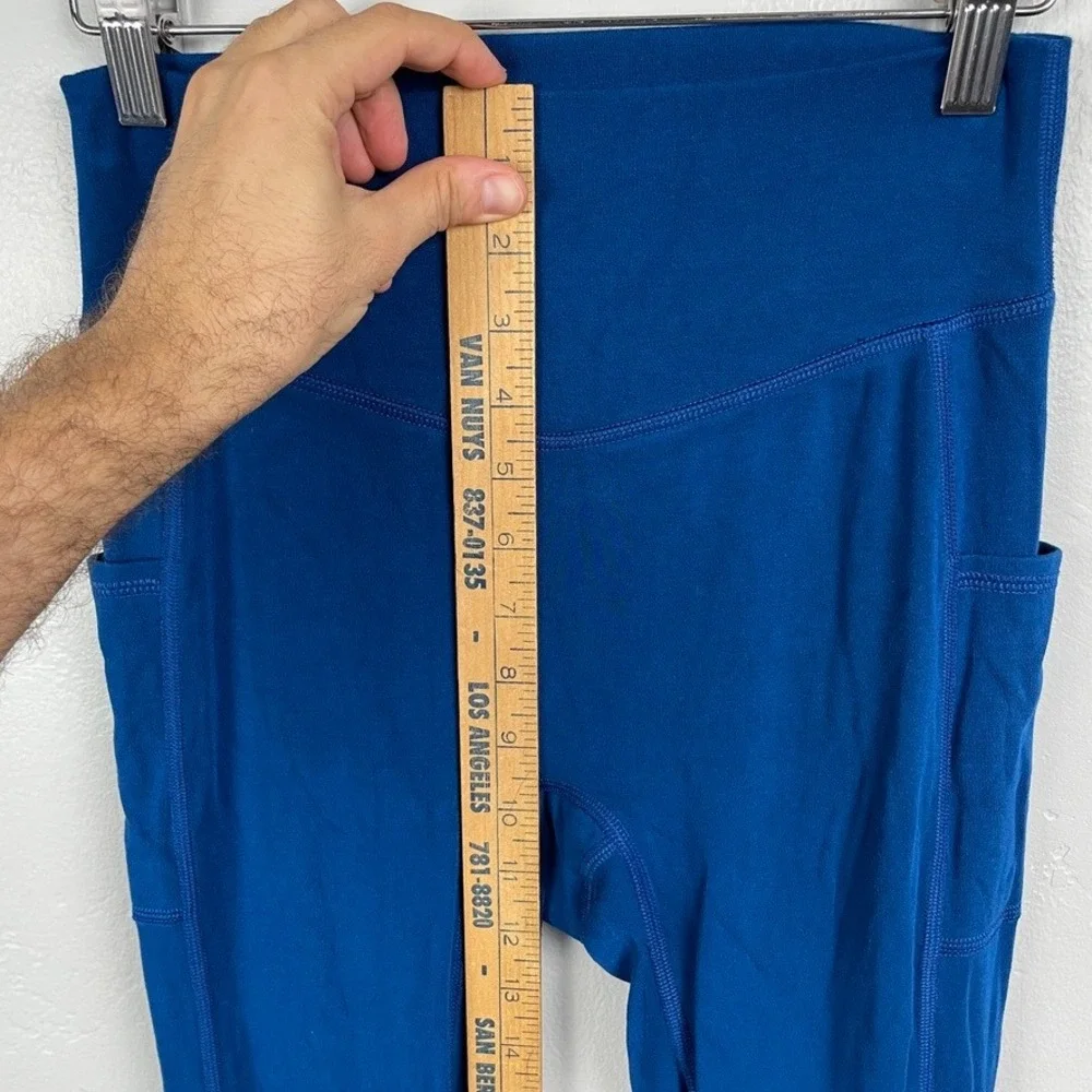 Namarie Sylvendel Leggings Women M Blue Hemp Blend Pockets Yoga Pants Active